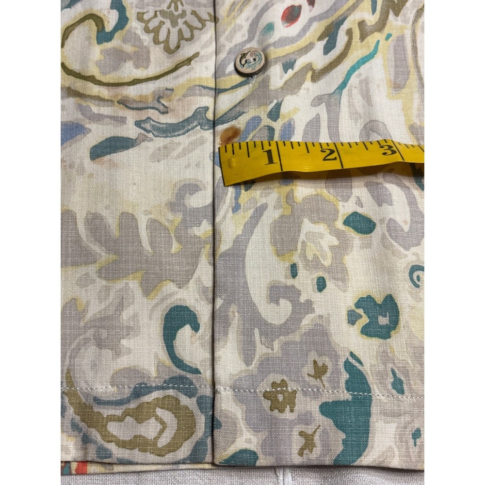 Tommy Bahama Mens 100% Silk Paisley Short Sleeve Button Down Camp‎ Shirt M - Picture 8 of 8
